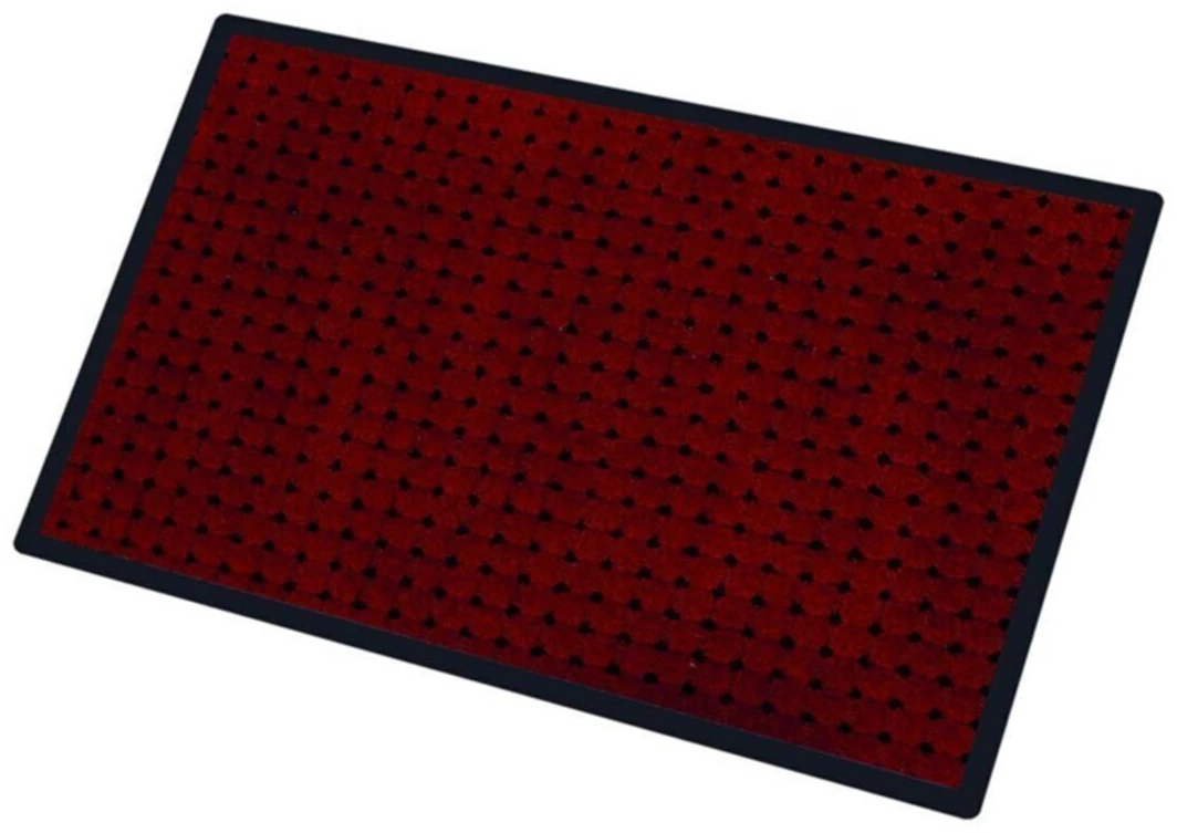 Kırmızı Benekli Toz Kontrollü Pvc Tabanlı Nem Alıcı Kapı Önü Paspası